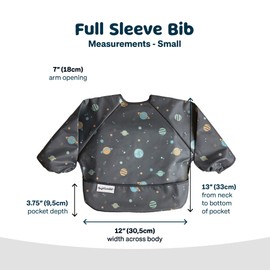 Tiny Twinkle Bib Baby Bib Weaning with Sleeves Waterproof Bib for Baby Boy or Girl PVC, BPA and Phthalate Free Baby Bib