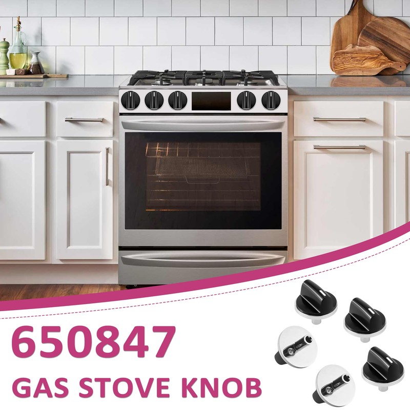 650847 Knob Cooktop Stove Replacements Compatible for Bosch Stove Knobs