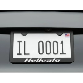 Gearhead Frames Hellcato License Plate Frame Black Premium Metal with Screws and Caps