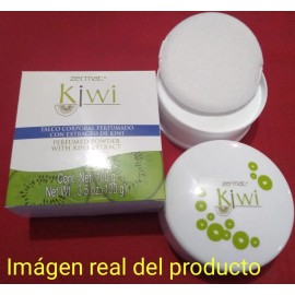 Talquera Con Borla Aroma Kiwi Fresca Y Cítrica