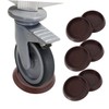 Outanaya 24pcs Non Skid Furniture Pads Round Wheel Caster Cups