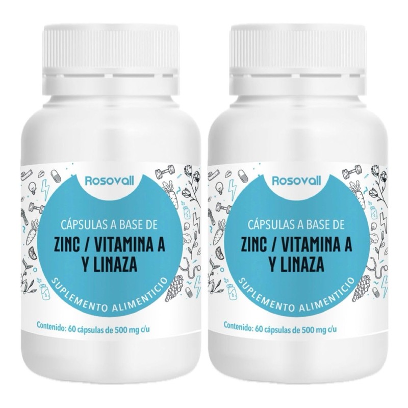 Zinc Duo Pack, Cápsulas 500 mg, 60 por Frasco (120