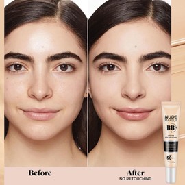 BB Cream Foundation, Even Skin Tone Color Correcting Cream Moisturizing Concealer Makeup Base, Lightweight Foundation Anti-Redness Silky Smoothing Foundation (Natural)