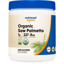 Nutricost Organic Saw Palmetto Powder 8oz - Certified USDA Organic Saw Palmetto, Gluten Free