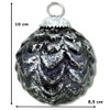 Glass Christmas Bauble Black - A - 8.5 x 10