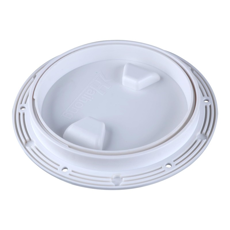 White Boat Hatch 8 Inch Round Non Slip Inspection Hatch