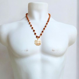 Certified Rudraksh Mala Mahakaal | Natural Himalayan Genuine Original Rudraksha Rosary Garland Japa Mala, Religious Tibetan Rudraksha Mala Necklace Bracelet Yoga Meditation Beads (Mala Style 6)