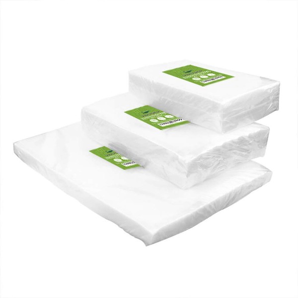VacYaYa 150 CountVacuum Sealer Bags 50 Each Size Pint 6"x 10"Quart 8"x12"Gallon11"x16" for Food ,Vac Seal a Meal Bags with BPA Free, Heavy Duty Sous Vide Vaccume Seal Safe PreCut Bag