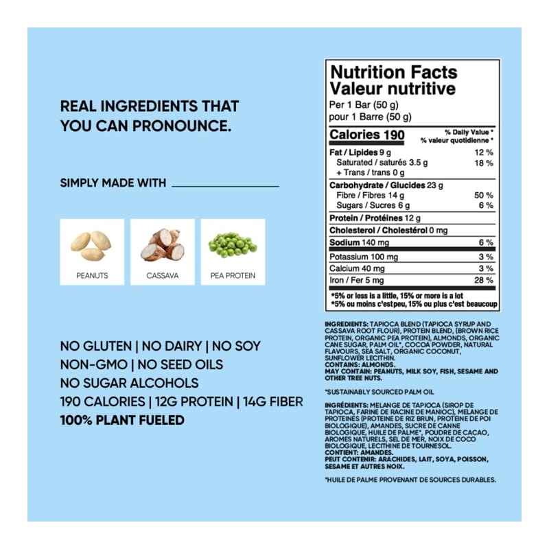 TRUBAR Vegan Protein Bar Cocoa For Coconuts and Cookies and