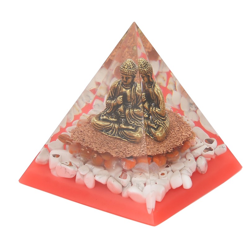 Crystal Pyramid Buddha Epoxy Energy Stone Handicraft for Household Decoration