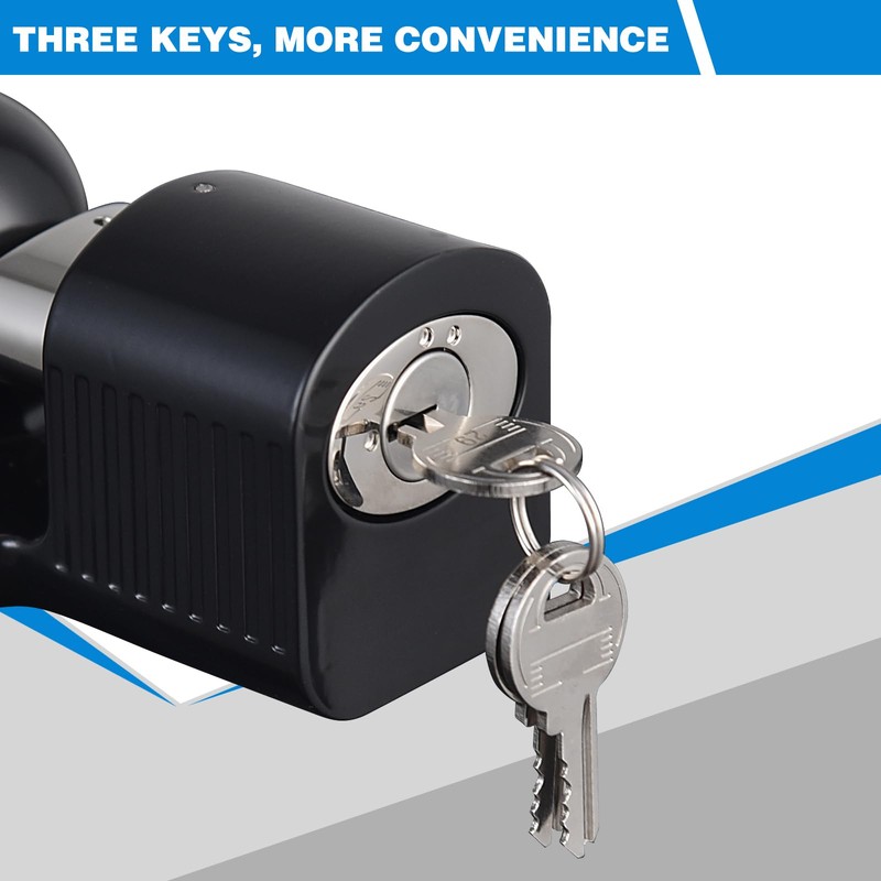 TOPSHINE Trailer Hitch Lock Anti-Theft, Fits 1-7/8", 2", and 2-5/16"