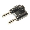 Mueller Electric Banana Plug, Double Stackable, 15A, Solderless, Black -