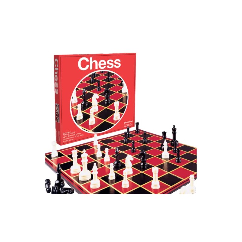 Pressman Toy Chess in Box, Red, 5"