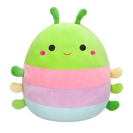 Squishmallows SQK2865 - Oruga de Rutabaga Original de 14 Pulgadas con Rayas Multicolores, Felpa Grande de Jazwares Oficial Ultrasoft, SQK2865