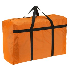 YELARXI Extra Large Duffle Bag, 30 x 19 x 11 in Travel Big Duffle Bag with Zipper Handle Storage Foldable Waterproof Lightweight Bag for Women Men Travel Moving Camping (Orange)