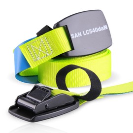 High-quality 4 m Clamping Lock, Lashing Straps, Lashing Straps With Protection Against Scratches And Elastic Straps For Space-saving Storage, Set of 2 or 4, Black or Neon Yellow