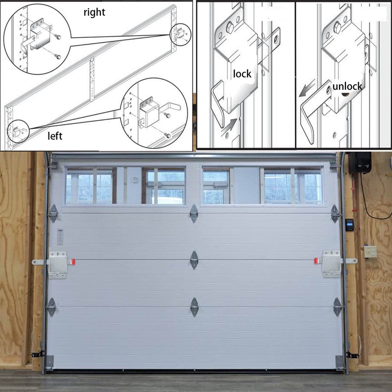 Garage Door Side Lock Inside Deadlock for Most Garage Door