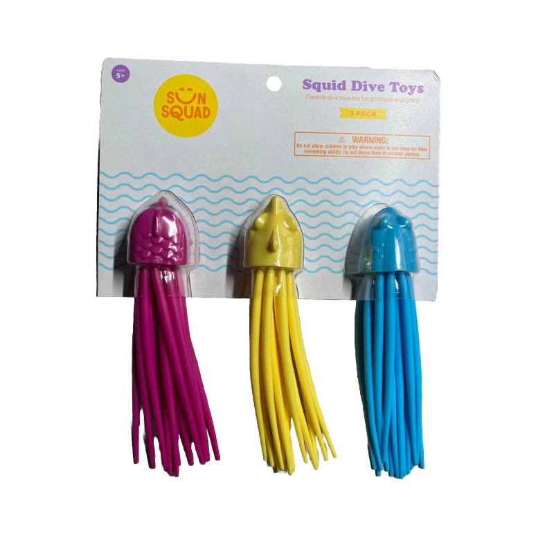 Sun Squad *NEW* 2XSun Squad 3 Pack Squid Dive Toys