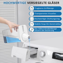 Waschpulver aufbewahrungsbox, Luftdichter Waschmittelspender Mit Messbecher, 2300ml Mehrzweck Waschmittelbox für Pulver - BehäLter für Waschmittel/WeichspüLer - Wiederverwendbar Leere Flaschen