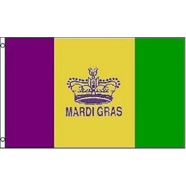 3x5 Foot Mardi Gras Flag Happy Carnival - Fat Tuesday Flags 100D FABRIC Premium Quality Fade Resistant Flag Banner