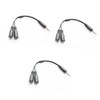 jojofuny 3pcs Headset Adapter Splitter for Headphone and Microphone Position
