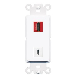 RiteAV HDMI-RED USBC Rocker Insert Wall Plate Module [White]