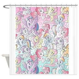 CafePress My Little Pony Rainbow Decorative Fabric Shower Curtain