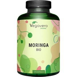 Organic Moringa Capsules | 1800 mg High-Potency Moringa Oleifera | 270 Capsules | Lab-Tested | Vegan & Additive-Free | Made in Germany