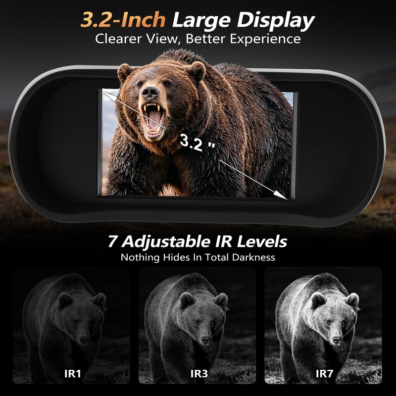 Dsoon 4K Night Vision Goggles with 32GB Card, 9000mAh Battery