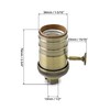 QWORK E26/E27 Lamp Socket, On/Off Vintage Rotary Turn Knob Lamp