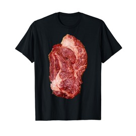Raw Steak Meat Food Costume T-Shirt Beef Cow Grilling T-Bone T-Shirt