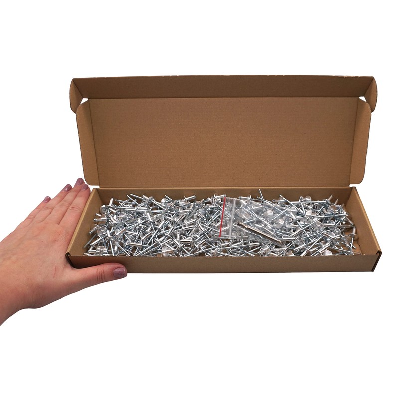 SKIR'CO (Pack of 300) Large Flange Aluminium Blind Rivets 4.0