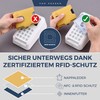 VON HEESEN Slim Wallet with RFID Protection, for Men and