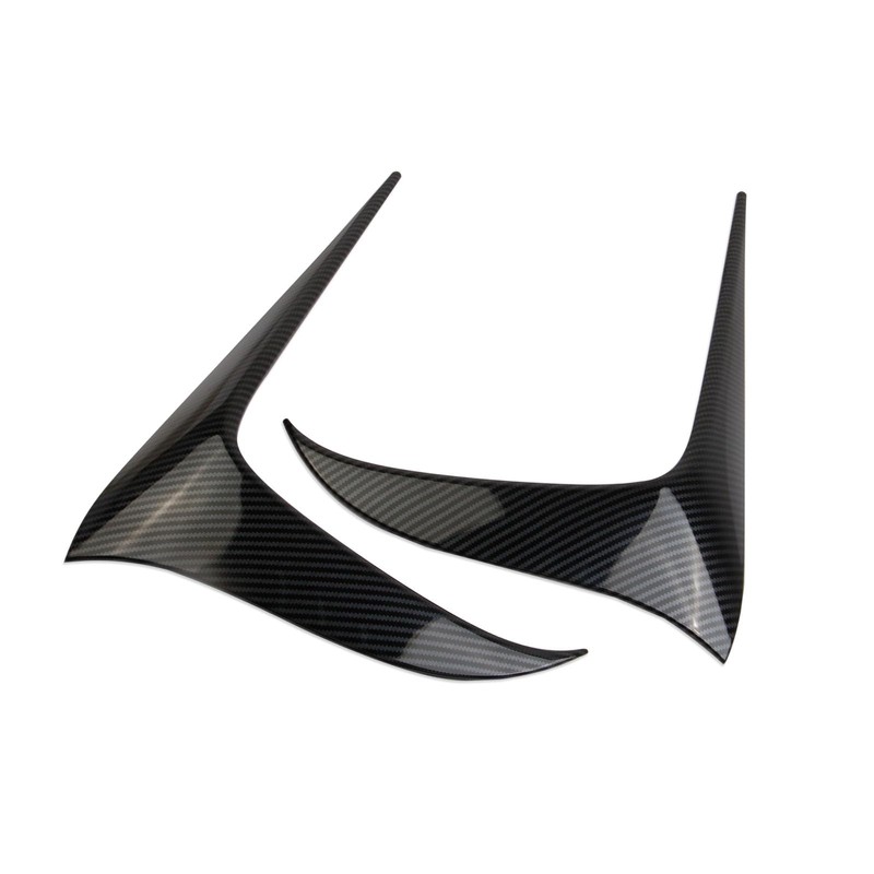 crosselec Carbon Fiber Front Bumper Cover Headlight Trim Strip Accessories