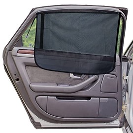 EcoNour Magnetic Car Shades for Side Windows | Baby Car Window Shade for Sun Protection | Side Window Sun Shade for Car with Dual Layered Mesh | Baby Car Accessories for Kids (1 Pack) (26x19 Inches)