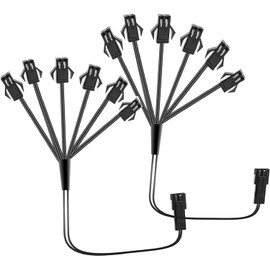 Aoling EL Wire, Branching, EL Wire, Extension, OLED Wire, Car, EL Wire, Branching, 6 Crotations, 3 V, OLED Lighting Panel, Car, General Purpose, Simultaneous Control, Convenient, One-touch Connection,