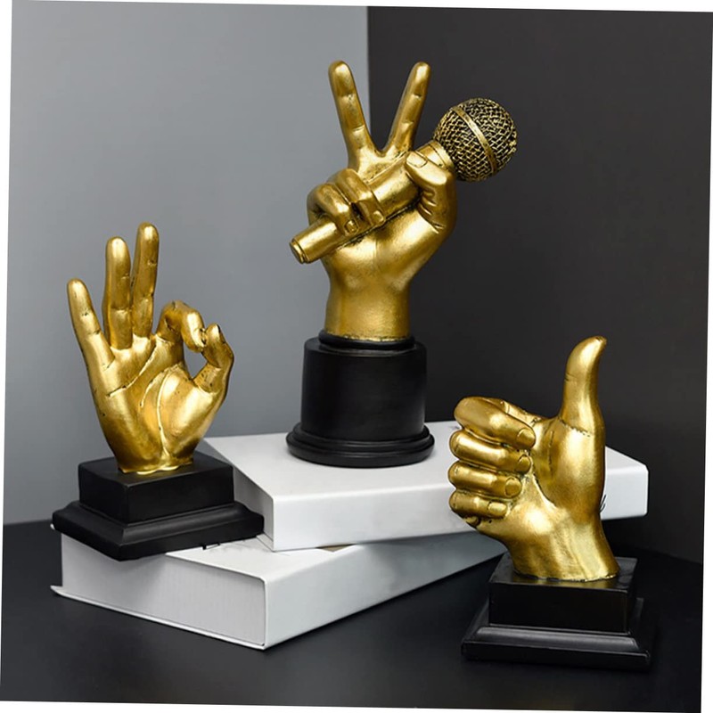 Ciieeo Desktop Ornaments Decorative Knick Knacks Desk Topper Sculpture Hand