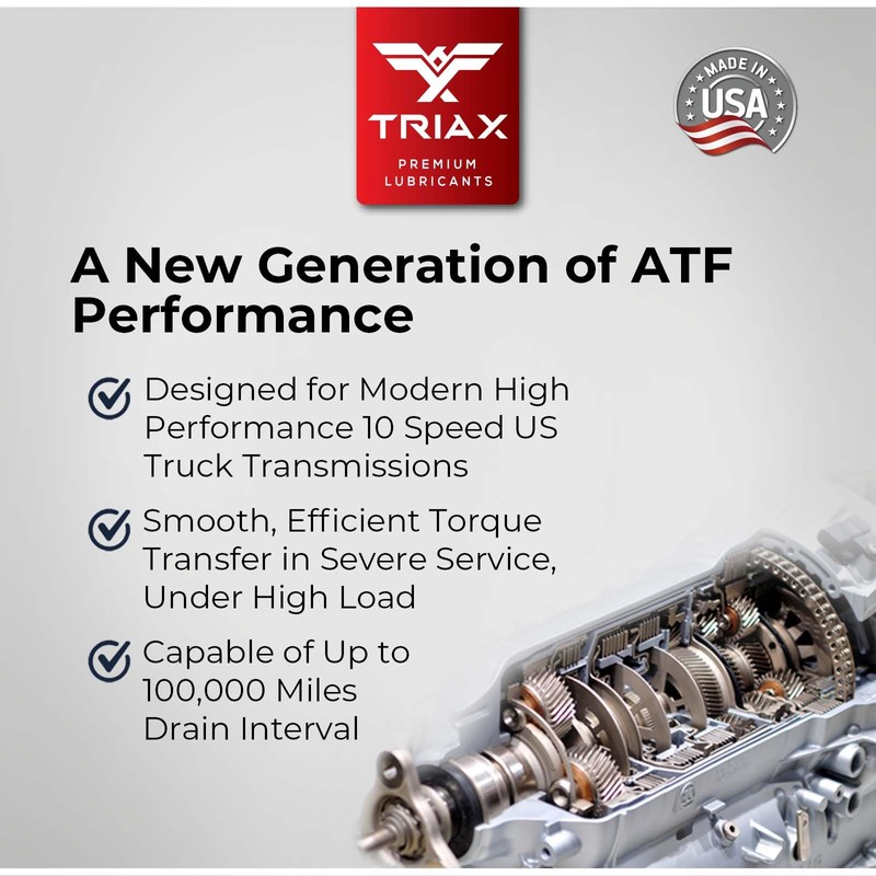 TRIAX ULV ATF, Ultra Low Viscosity, Full Synthetic ATF for