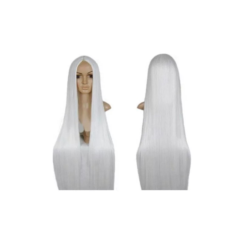 generic Blanco 100cm Harajuku Anime Cosplay Pelucas Joven Largo Rect
