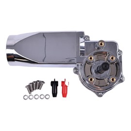 Solarhome 12V 1.2 HP 60 RPM 60:1 900W Dump Truck Roll Tarp Motor with Chrome Cover