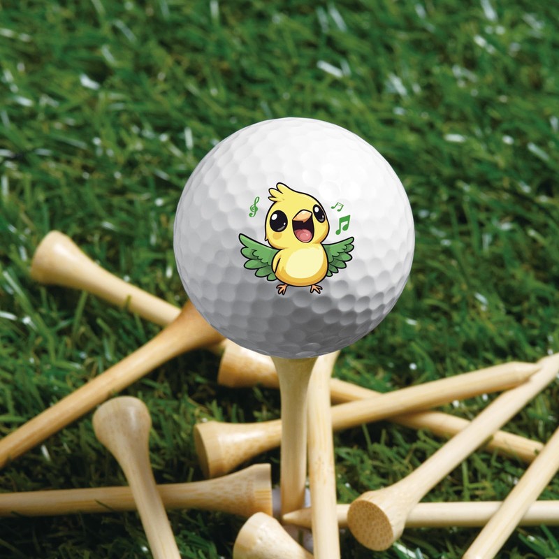 PLIGREAT Cute Birds Golf Ball Markers, Yellow Birds Marking Stickers