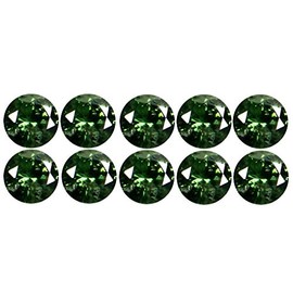 0.19 ct (10 pcs Lot) Calibrated Size 1.68 mm Round Shape Green Diamond Natural Loose Stones