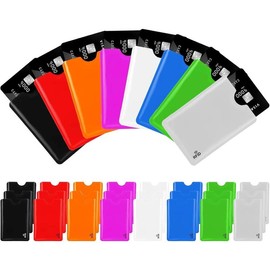 RFID Blocking Sleeves, 24 Pieces Plastic Credit Card Sleeves Colorful Credit Card Protector Sleeves RFID Card Holder Sleeve Waterproof Credit Card RFID Blocking Sleeves Holder for Women Men Wallet - Model: 609757_2_8pxDefdIh