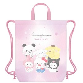 Kamio Japan 217225 Sanrio Characters x Mochi Panda Gymnastics Clothing Bag, Nui Party Knapsack Clothes Holder, Gymnastics Bag, Change of Clothes Bag, Back to School