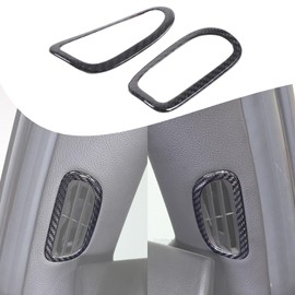 Lcojicep Car A-Pillar Air Vent Covers Compatible with Corvette C6 Z06 ZR1 2005-2013 Interior Accessories, Real Carbon Fiber Air Vent Outlet Frame Panel Cover Trim (Carbon Fiber Pattern)