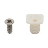 Silverline 8mm Plastic Hinge Dowel Inserts with Screws, 50 Pcs
