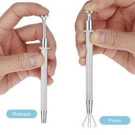 JJUNW 3 Pcs Piercing Ball Grabber Tool Set, Precision Gem Tweezers Jewelry Tweezers, Claw Pick up Tool Locking Tweezer For Tiny Objects IC Chip Electronic Components