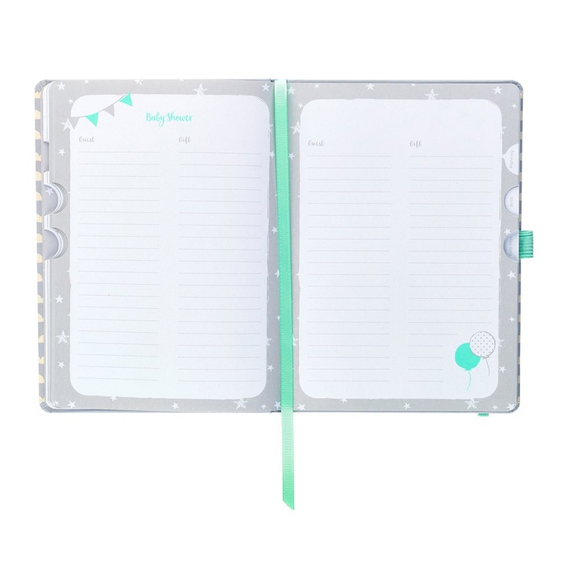 Busy B 6591 Clouds Pregnancy Journal Book, Grey