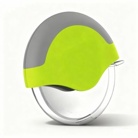 Bestac Premium Design Pizza Cutter Wheel - Razor Sharp Stainless Steel Slicer with Protective Blade Guard & Cover (Green)