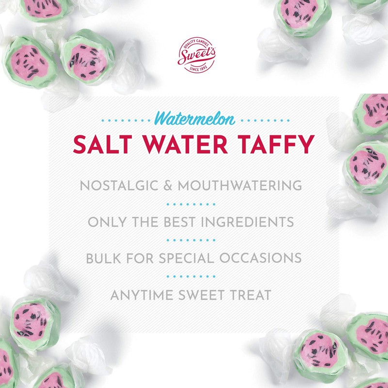 Sweet Candy Company Salt Water Taffy Individually Wrapped- Salt Water